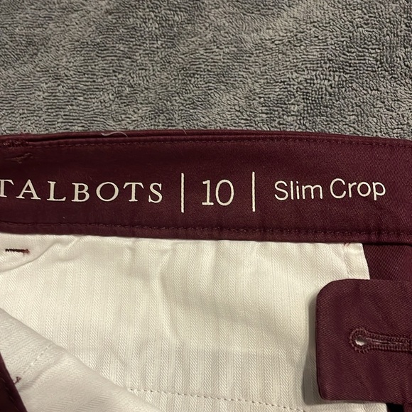 Talbots Women’s Purple Plum Slim Crop Pant NWOT Sz 10. Also have same one in Red - Picture 6 of 11